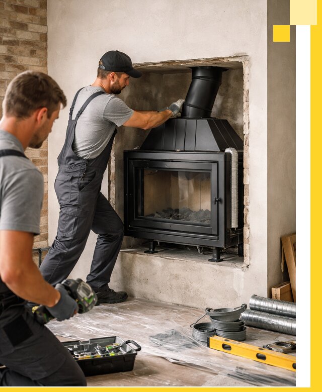 Установка каминных топок в Переславле-Залесском: монтаж, подключение