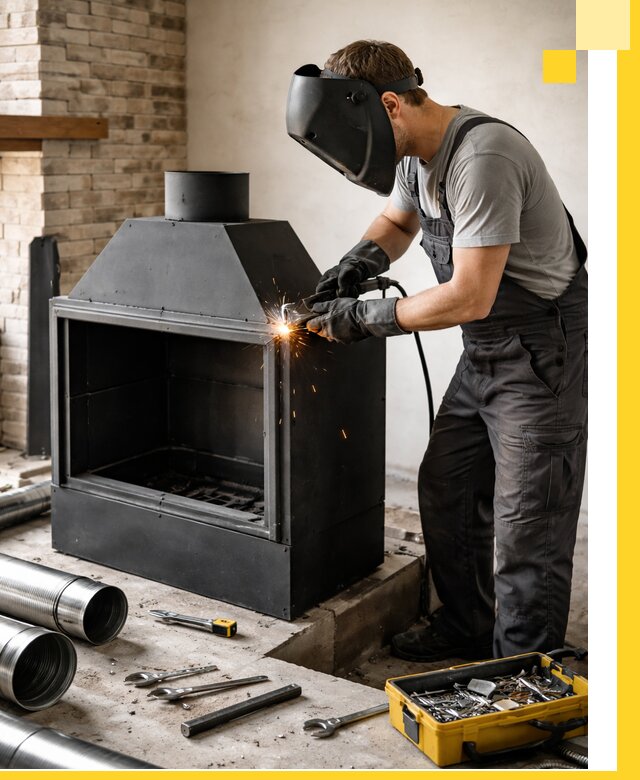 Продажа и установка металлических каминов в Переславле-Залесском под ключ