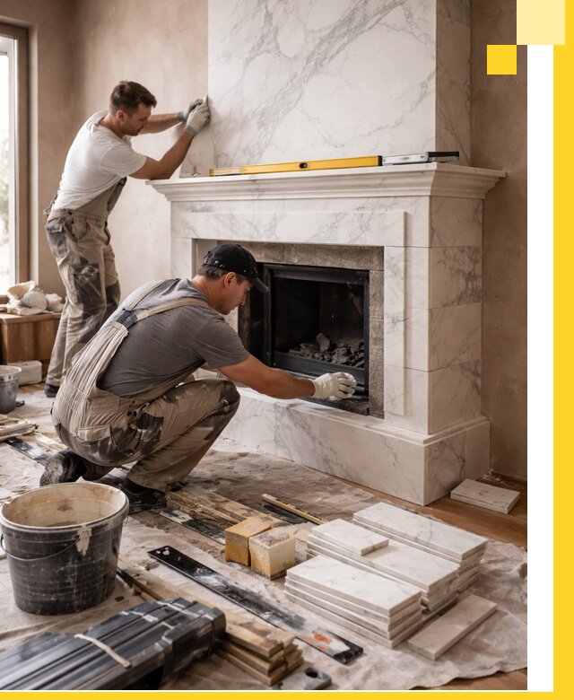 Отделка каминов в Переславле-Залесском качественные облицовочные работы