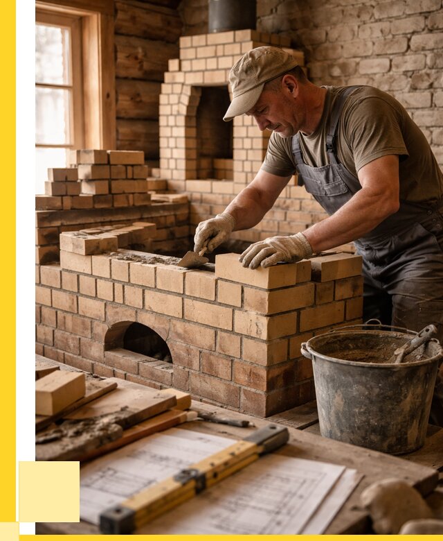 Кладка печей из кирпича в Переславле-Залесском цены от 31137 р. - ЭриданПрс