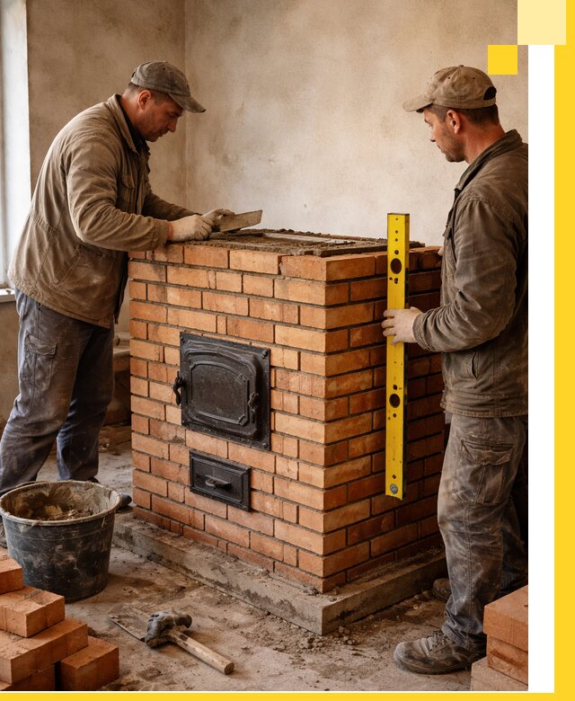 Отопительные печи под ключ в Переславле-Залесском, установка и сборка