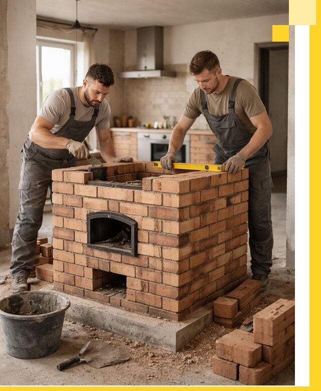 Установка и монтаж печей в частном доме в Переславле-Залесском под ключ