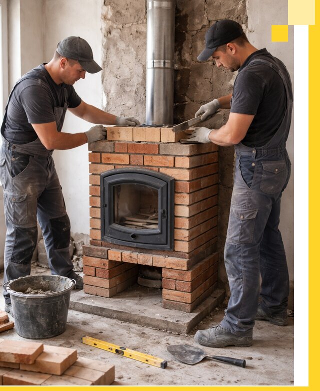 Монтаж печи камина под ключ в Переславле-Залесском с гарантией и пусконаладкой