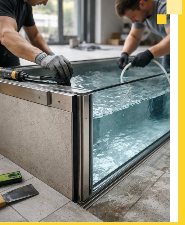 Проектирование и монтаж стеклянных бассейнов в Переславле-Залесском