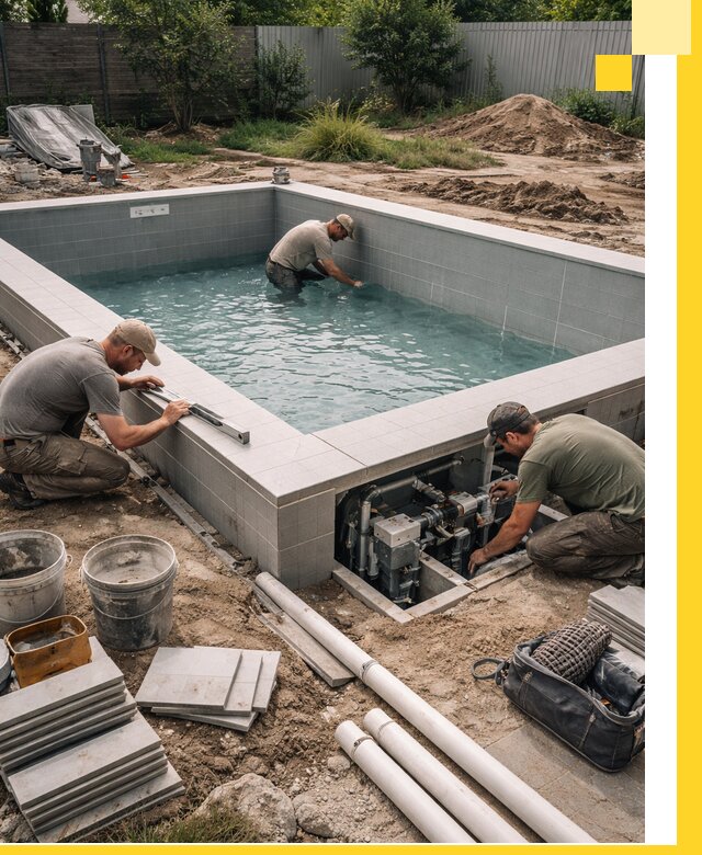 Строительство и монтаж бассейнов для дачи под ключ в Переславле-Залесском