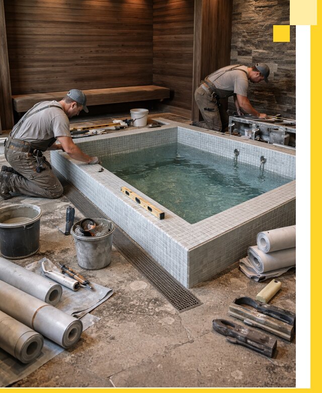 Установка и строительство бассейнов для сауны в Переславле-Залесском