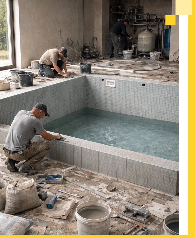 Строительство и монтаж бассейнов в помещении в Переславле-Залесском