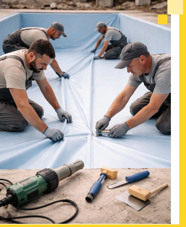 ПВХ пленка для бассейнов с монтажом и гарантией в Переславле-Залесском