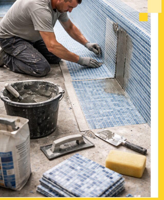 Укладка и ремонт мозаики для бассейнов под ключ в Переславле-Залесском