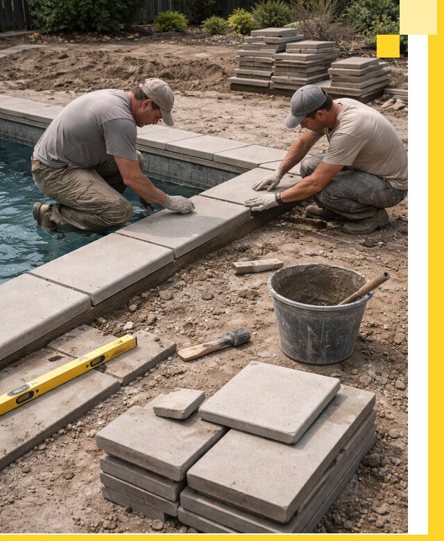 Установка и изготовление копингового камня для бассейнов в Переславле-Залесском