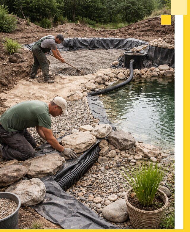 Строительство природных бассейнов и озер в Переславле-Залесском под ключ
