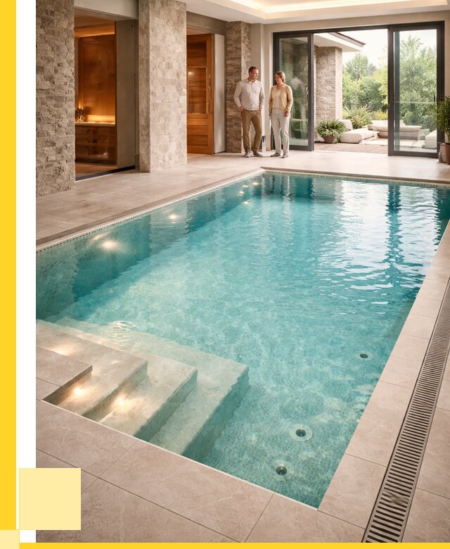 Бассейн во дворе в Переславле-Залесском: проект, отделка от 1245480 р. | ЭриданПрс