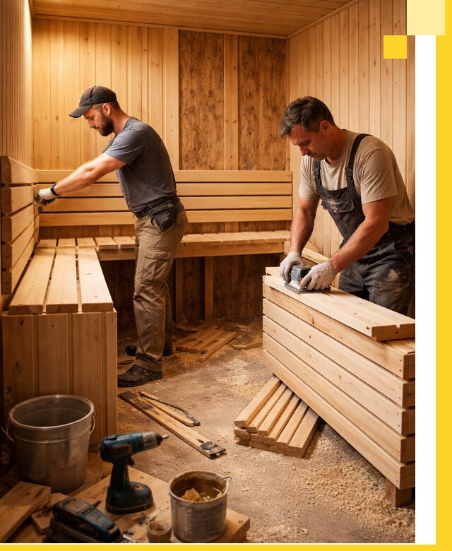 Профессиональный комплексный ремонт саун под ключ в Переславле-Залесском