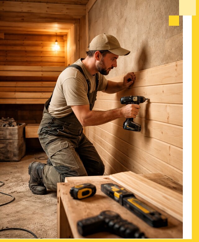 Профессиональная внутренняя отделка бани в Переславле-Залесском под ключ