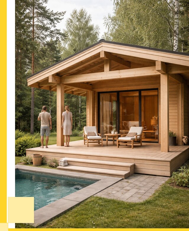 Бани с террасой под ключ в Переславле-Залесском от 622740 р. | ЭриданПрс