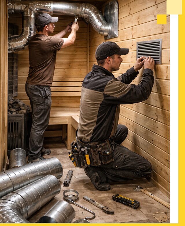 Проектирование и монтаж вентиляции бани в Переславле-Залесском под ключ