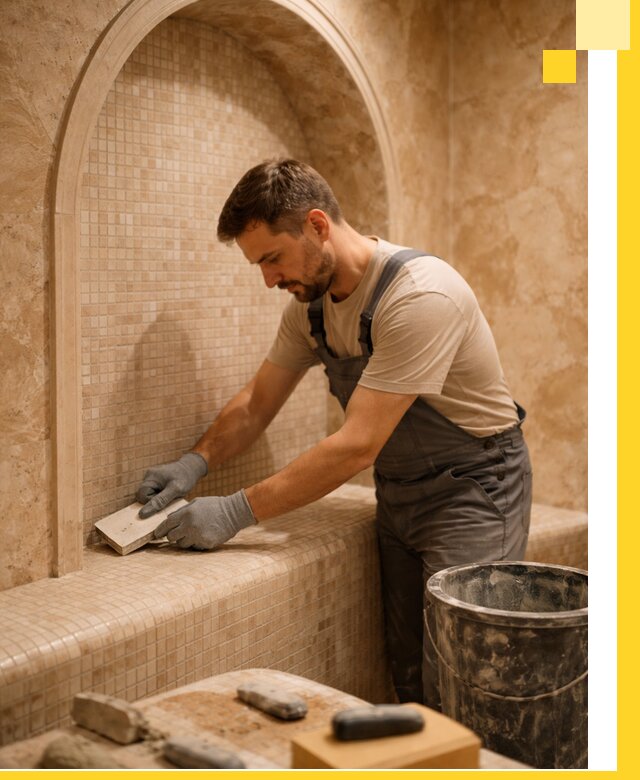 Профессиональная отделка хамамов с мозаикой под ключ в Переславле-Залесском