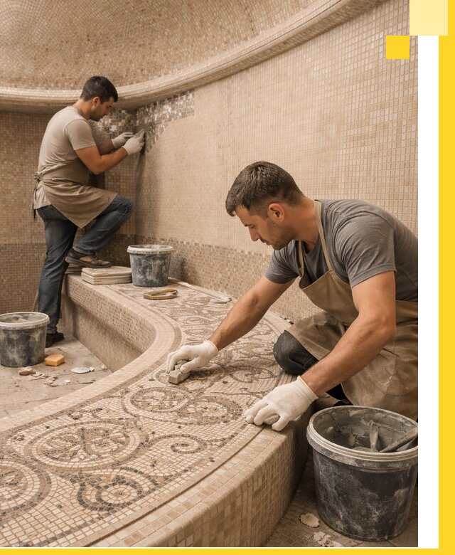 Плитка для хамама в Переславле-Залесском, укладка, подбор и поставка